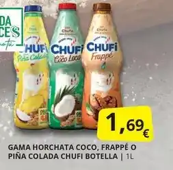 Supermercados MAS Chufi - gama horchata coco, frappe o piña colada oferta