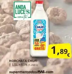 Supermercados MAS Chufi - horchata oferta