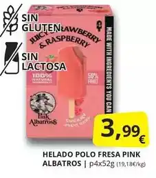 Supermercados MAS Helado polo fresa pink albatros oferta