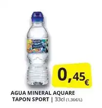 Supermercados MAS Agua mineral aquare tapon sport oferta