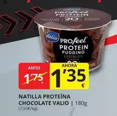 Supermercados MAS Valio - natilla proteina chocolate oferta