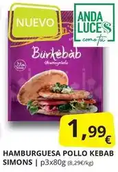 Supermercados MAS Anda - hamburguesa pollo kebab oferta