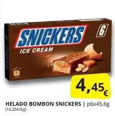 Supermercados MAS Snickers - helado bombon snickers oferta