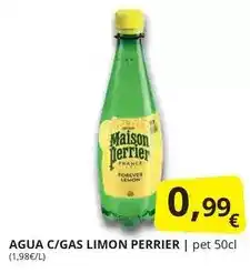 Supermercados MAS France - agua c/gas limon oferta