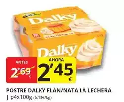 Supermercados MAS Dalky - postre flan/nata la lechera oferta