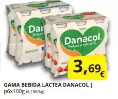 Supermercados MAS Danacol - gama bebida lactea oferta