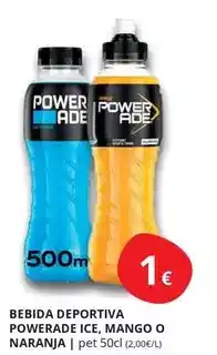 Supermercados MAS Powerade - bebida deportiva ice, mango o naranja oferta