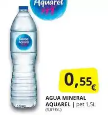 Supermercados MAS Aquarel - agua mineral oferta