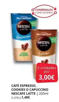 Supermercados MAS Nescafé - cafe espresso, cookies o capuccino oferta