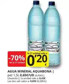 Supermercados MAS Aquabona - agua mineral oferta