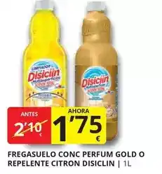 Supermercados MAS Disiclin - fregasuelo conc perfum gold o repelente citron oferta