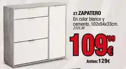 Rapimueble Blanco - zapatero en color y cemento oferta