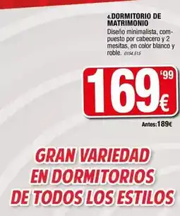 Rapimueble Blanco - dormitorio de matrimonio oferta