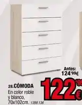 Rapimueble Blanco - comoda en color roble y oferta