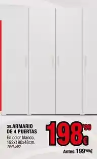 Rapimueble Blanco - armario de 4 puertas oferta