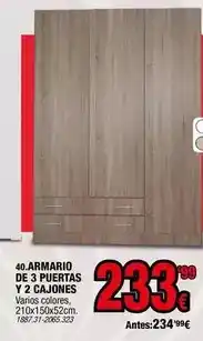 Rapimueble Armario de 3 puertas y 2 cajones oferta