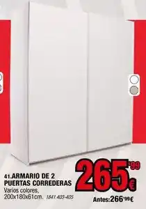 Rapimueble Armario de 2 puertas correderas oferta