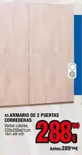 Rapimueble Armario de 2 puertas correderas oferta