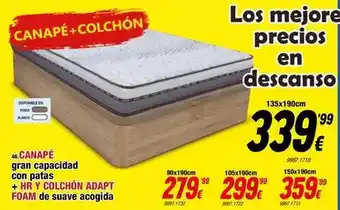 Rapimueble Blanco - canape+colchón oferta