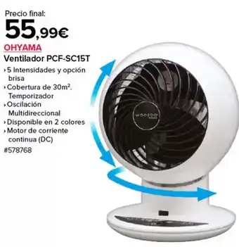 Costco Brisa - ventilador pcf-sc15t oferta