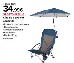 Costco Liviana - silla de playa con sombrilla oferta
