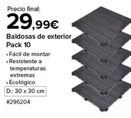 Costco Baldosas de exterior pack 10 oferta