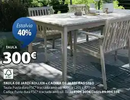 JYSK Taula de jardi kollen + cadira de jardi radsted oferta