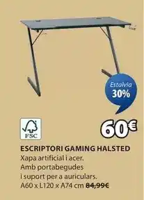 JYSK Escriptori gaming halsted oferta