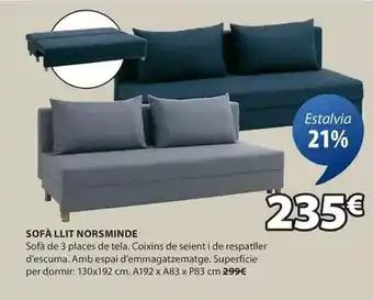 JYSK Sofa llit norsminde oferta