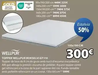 JYSK Wellpur - topper bokselvi gt110 oferta