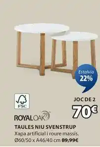 JYSK Royal oak - taules niu svenstrup oferta