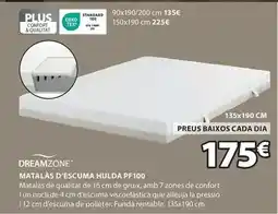 JYSK Dreamzone - matalas d'escuma hulda pf100 oferta
