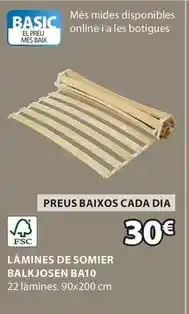 JYSK Lamines de somier balkjosen ba10 oferta