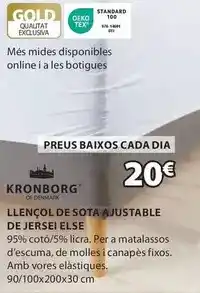 JYSK Kronborg - llençol de sota ajustable de jersei else oferta