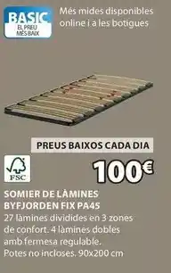 JYSK Somier de lamines byfjorden fix pa45 oferta