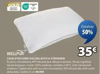 JYSK Wellpur - coixi d'escuma viscoelastica strokken oferta