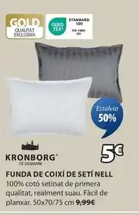 JYSK Kronborg - funda de coixi de setí nell oferta