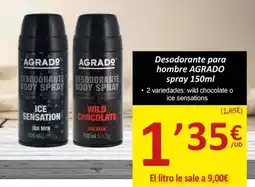 SPAR Agrado - desodorante para hombre spray oferta