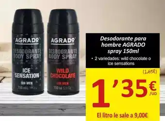 SPAR Agrado - desodorante para hombre spray oferta