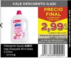 SPAR Asevi - detergente líquido oferta