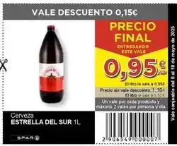 SPAR Estrella del sur - cerveza oferta