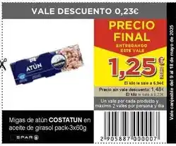 SPAR Costatun - migas de atun aceite de girasol oferta