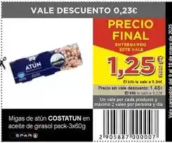 SPAR Costatun - migas de atún aceite de girasol oferta