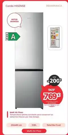 Mi electro Hisense - combi rb440n4aca oferta