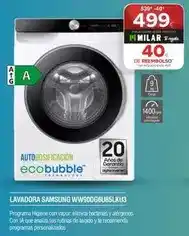 Milar Samsung - lavadora ww90dg6u85lku3 oferta