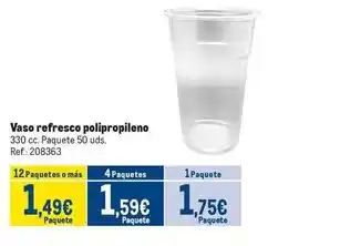 Makro Vaso refresco polipropileno oferta