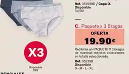 Leonisa Paquete x 3 bragas oferta