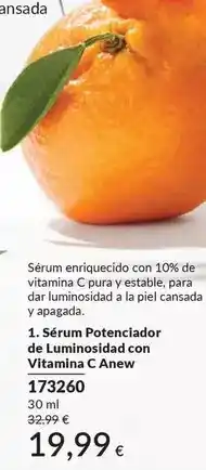 AVON Avon - sérum potenciador de luminosidad con vitamina c anew oferta