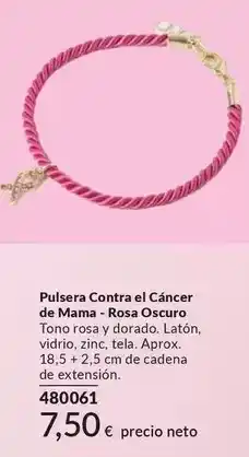 AVON Pulsera contra el cancer de mama - rosa oscuro oferta