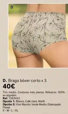 Leonisa Braga bóxer corto x 3 oferta
